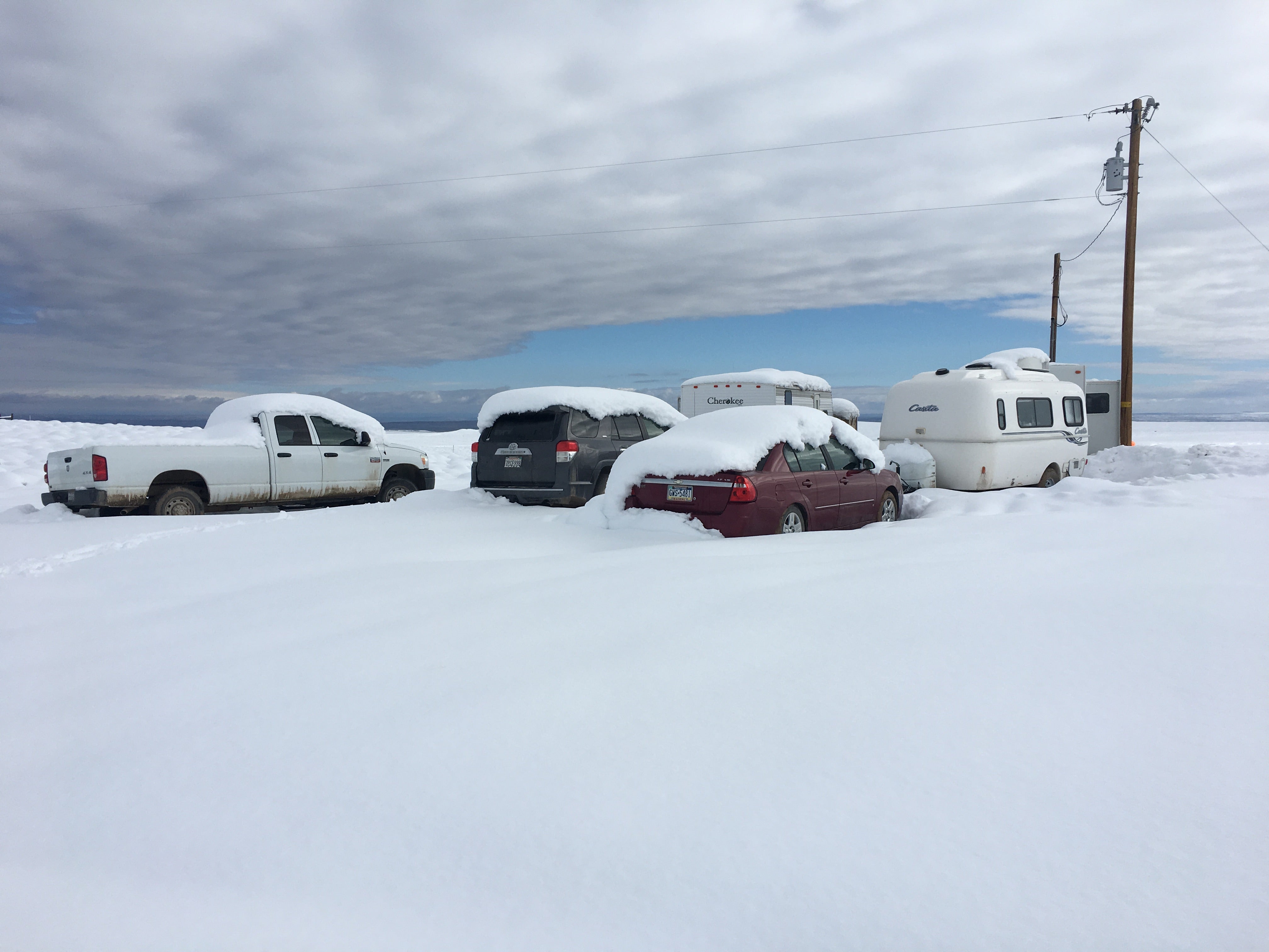 Snowed in at Chicken Camp, 2017