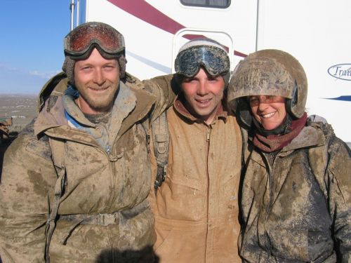 Muddy day on the noise project, Wyoming 2007