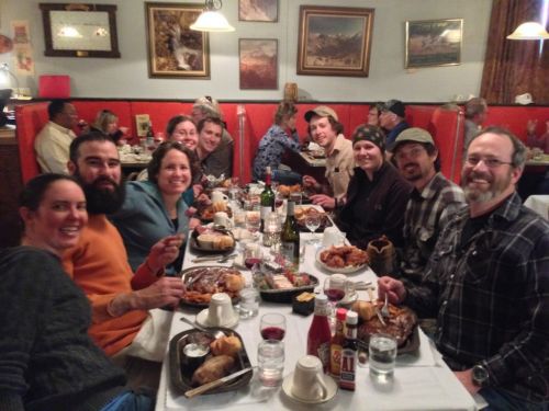 Thank you dinner for the crew at Svilars, Wyoming 2014